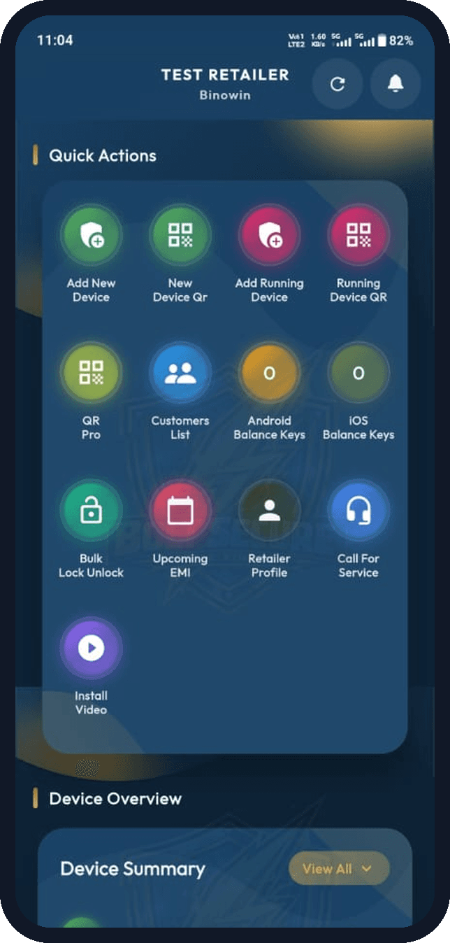 Binowin MDM mobile preview